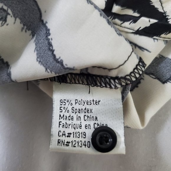 Dynamite Vintage Zebra Smocked Sleeveless Satin top- XS - Picture 11 of 15